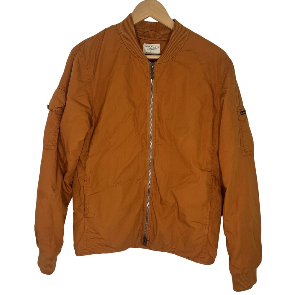 Nudie Jeans Tor Padded Bomber Jacket Mens Size Small Organic Cotton Streetwear